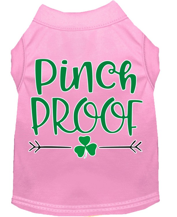 Pinch Proof Screen Print Dog Shirt Light Pink Med